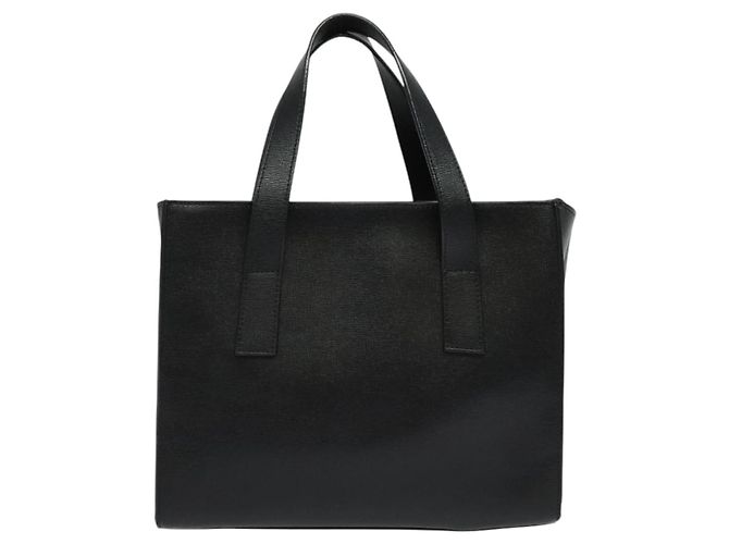 Borsa a mano in pelle nera e argento VERSACE Auth am8883 Nero - vista 2