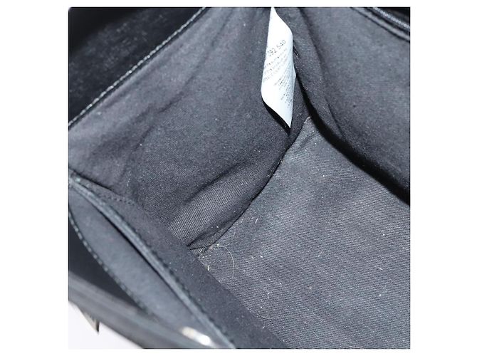 Borsa a mano in pelle nera e argento VERSACE Auth am8883 Nero - vista 21