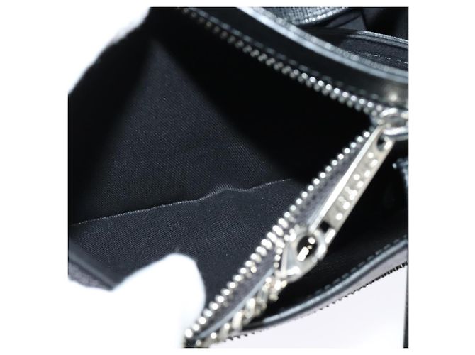 Borsa a mano in pelle nera e argento VERSACE Auth am8883 Nero - vista 23