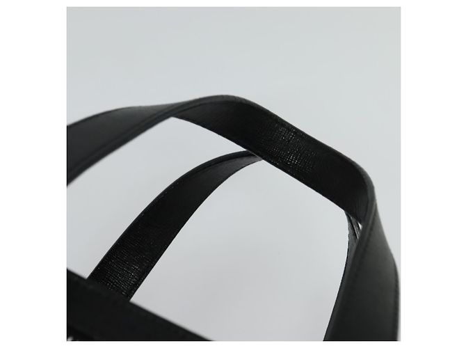 Borsa a mano in pelle nera e argento VERSACE Auth am8883 Nero - vista 8