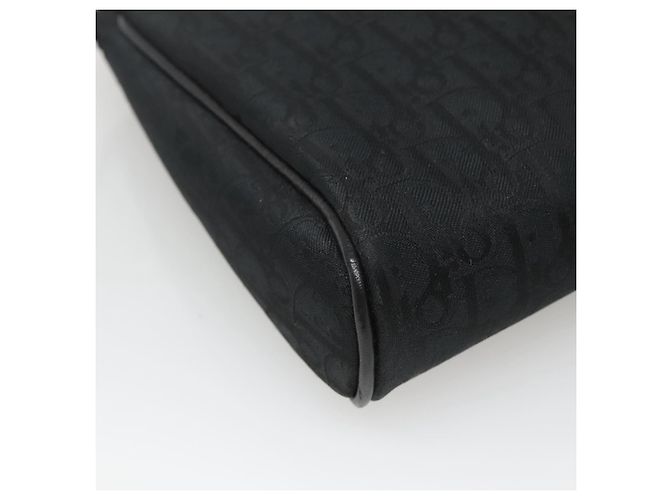 Borsa clutch in tela Trotter Christian Dior nera Auth ep10093 Nero - vista 14