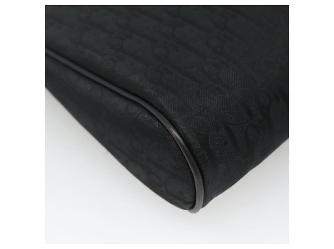 Borsa clutch in tela Trotter Christian Dior nera Auth ep10093 Nero - vista 16