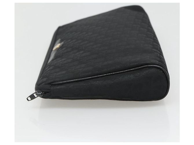Borsa clutch in tela Trotter Christian Dior nera Auth ep10093 Nero - vista 3