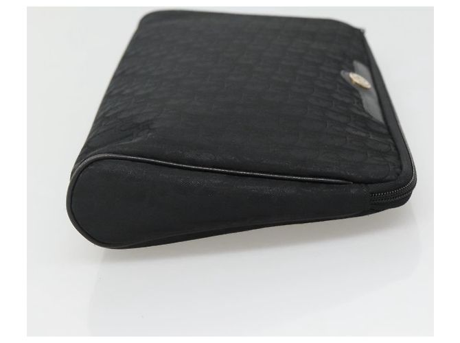 Borsa clutch in tela Trotter Christian Dior nera Auth ep10093 Nero - vista 4