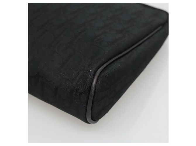 Borsa clutch in tela Trotter Christian Dior nera Auth ep10093 Nero - vista 7
