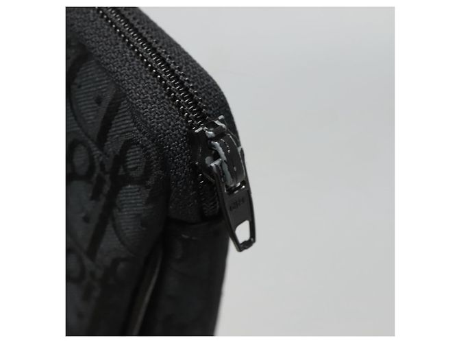 Borsa clutch in tela Trotter Christian Dior nera Auth ep10093 Nero - vista 8