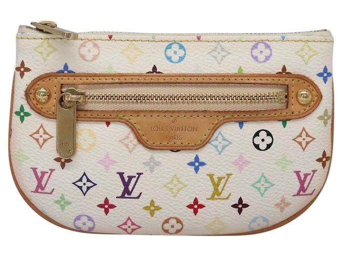 LOUIS VUITTON Pochette MM Monogram Multicolore Bianca M60028 LV Auth 136306 Bianco - vista 13