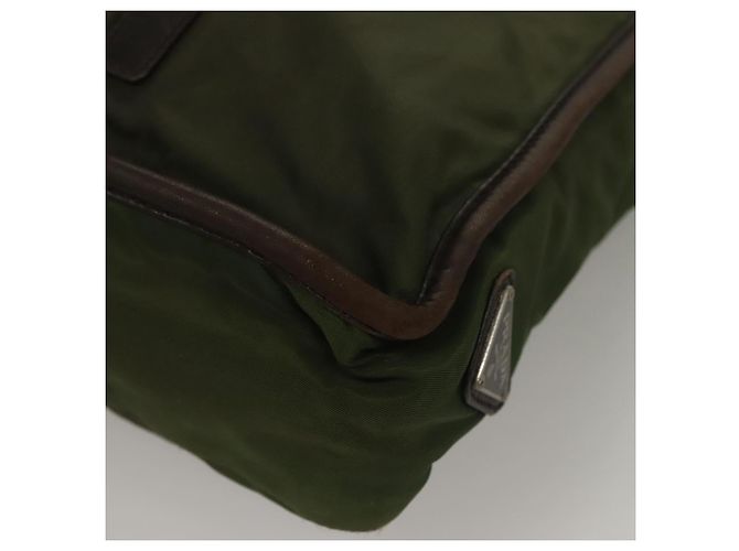 PRADA Tote Bag aus Nylon Khaki Silber authentisch bs27300 - Ansicht 16