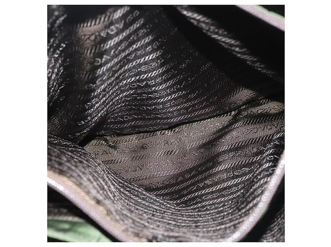 PRADA Tote Bag aus Nylon Khaki Silber authentisch bs27300 - Ansicht 24