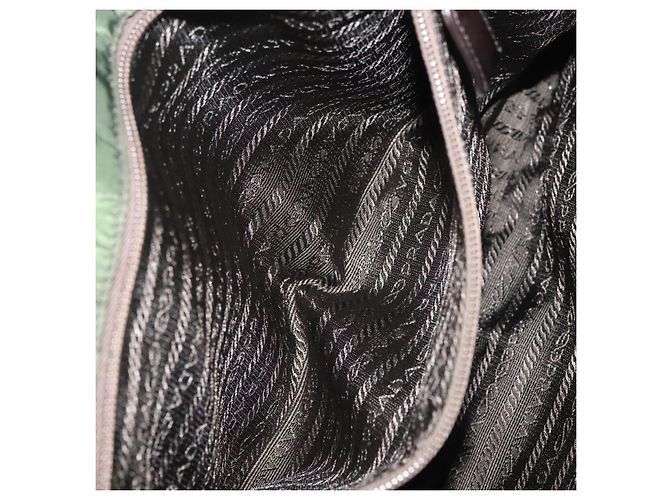 PRADA Tote Bag aus Nylon Khaki Silber authentisch bs27300 - Ansicht 25