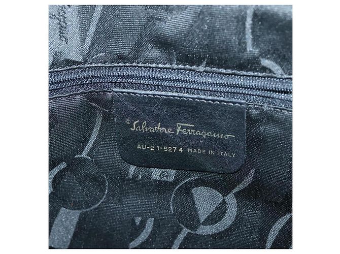 Borsa a Spalla Salvatore Ferragamo Nylon Verde Oro Auth sw1112 D'oro - vista 12