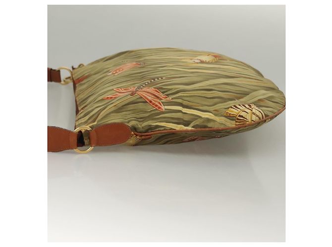 Borsa a Spalla Salvatore Ferragamo Nylon Verde Oro Auth sw1112 D'oro - vista 4