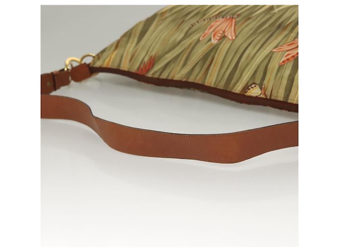 Borsa a Spalla Salvatore Ferragamo Nylon Verde Oro Auth sw1112 D'oro - vista 7