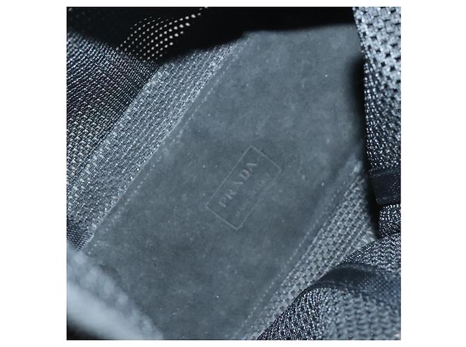 Prada Tote Bag aus schwarzem Nylon mit Silber authentisch bs28227 - Ansicht 11