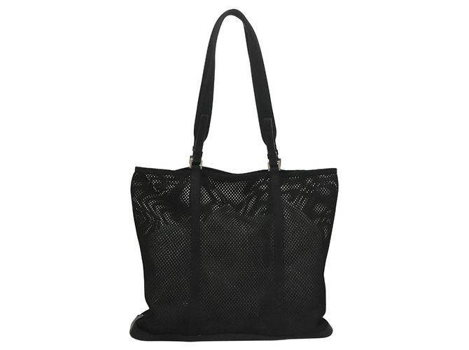 Prada Tote Bag aus schwarzem Nylon mit Silber authentisch bs28227 - Ansicht 13