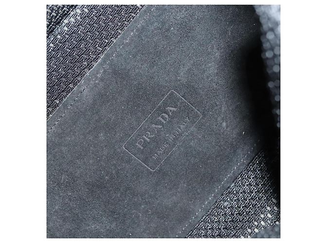 Prada Tote Bag aus schwarzem Nylon mit Silber authentisch bs28227 - Ansicht 17