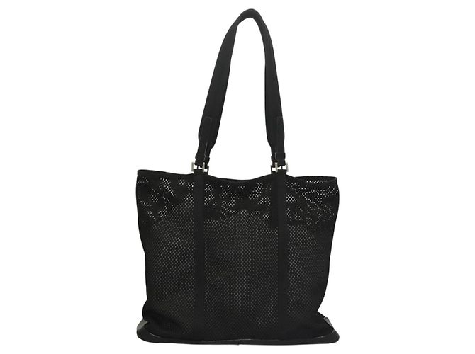 Prada Tote Bag aus schwarzem Nylon mit Silber authentisch bs28227 - Ansicht 2