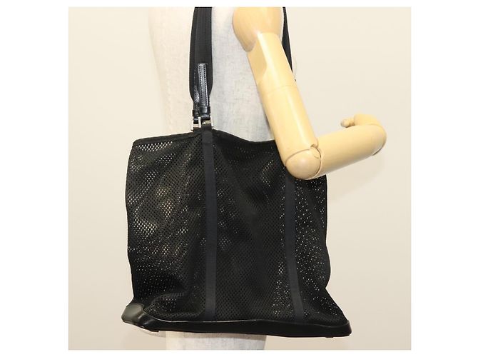 Prada Tote Bag aus schwarzem Nylon mit Silber authentisch bs28227 - Ansicht 20