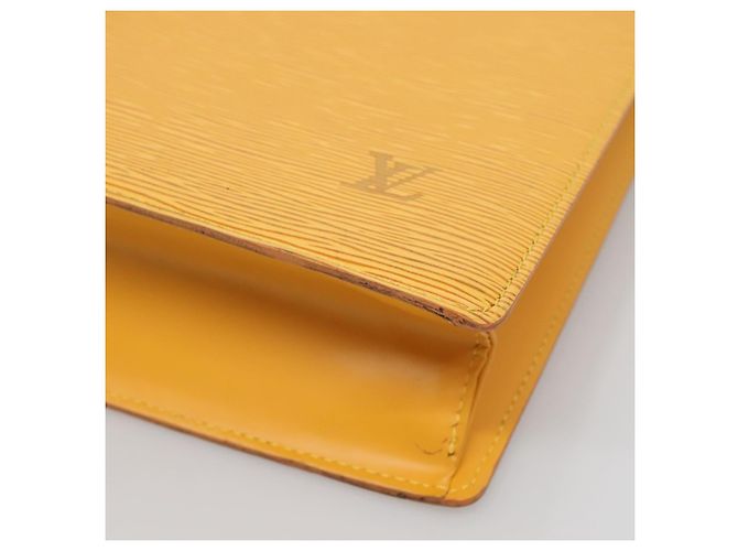 LOUIS VUITTON Borsa Sac Plat Epi Gialla M52079 LV Auth 135876 Giallo - vista 8