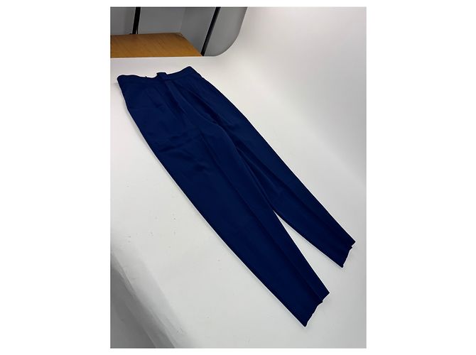 Vintage Dior Wool Pants Navy M Blue - view 10