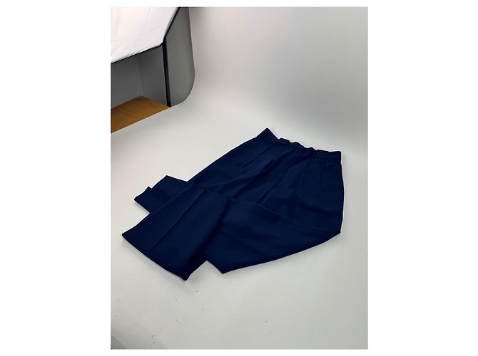 Vintage Dior Wool Pants Navy M Blue - view 2