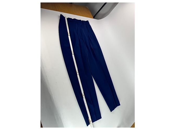 Vintage Dior Wool Pants Navy M Blue - view 5