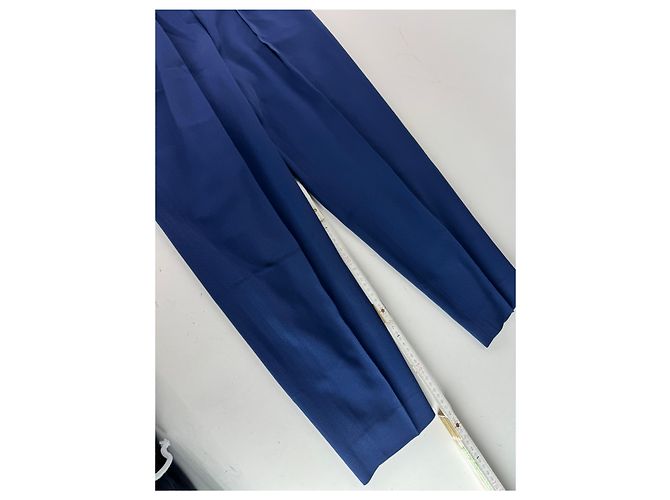 Vintage Dior Wool Pants Navy M Blue - view 6