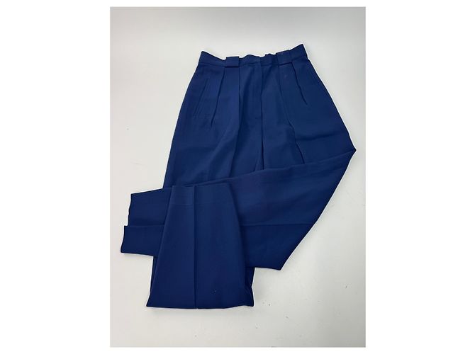 Vintage Dior Wool Pants Navy M Blue - view 8