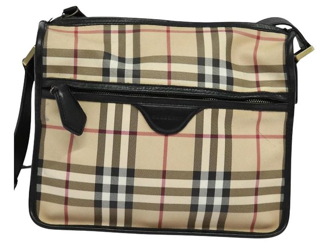 Borsa a spalla Nova Check in PVC beige Auth 133569 di BURBERRY - vista 13