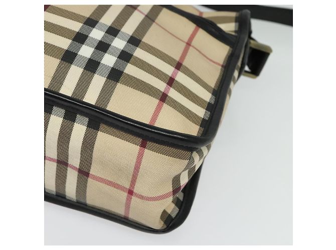 Borsa a spalla Nova Check in PVC beige Auth 133569 di BURBERRY - vista 14