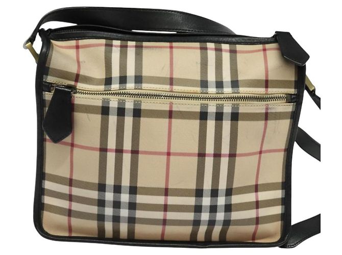 Borsa a spalla Nova Check in PVC beige Auth 133569 di BURBERRY - vista 2