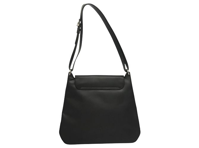 Borsa a Spalla Salvatore Ferragamo Vala Smalto Nero Oro Auth 135986 D'oro - vista 2