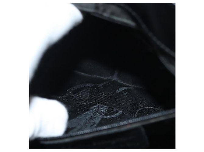 Borsa a Spalla Salvatore Ferragamo Vala Smalto Nero Oro Auth 135986 D'oro - vista 20