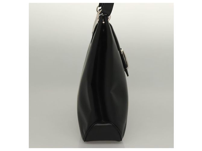 Borsa a Spalla Salvatore Ferragamo Vala Smalto Nero Oro Auth 135986 D'oro - vista 4