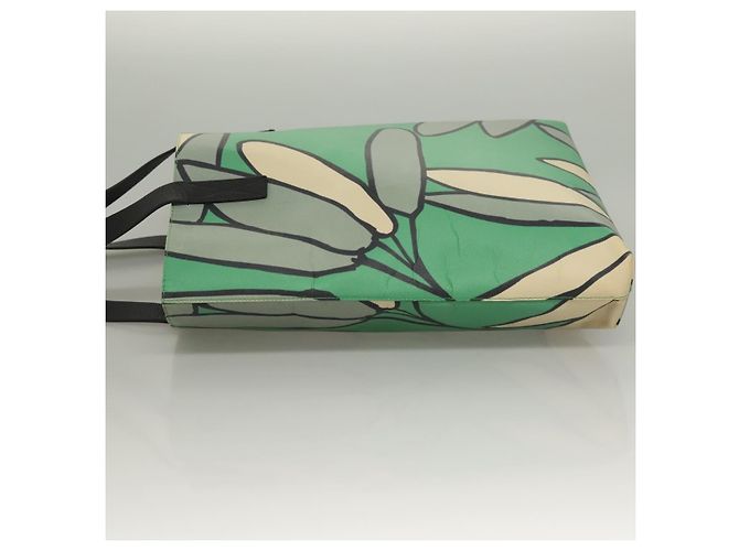 MARNI Tote Bag aus Leder Grün Authentisch 133065 - Ansicht 4