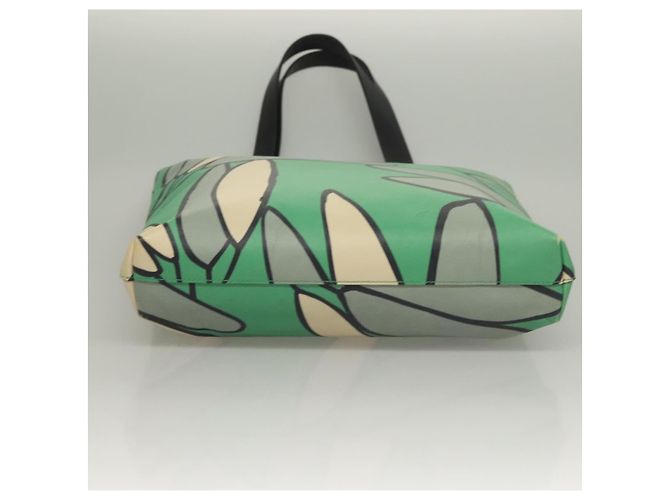 MARNI Tote Bag aus Leder Grün Authentisch 133065 - Ansicht 5