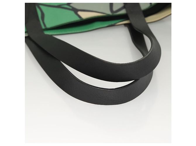 MARNI Tote Bag aus Leder Grün Authentisch 133065 - Ansicht 7