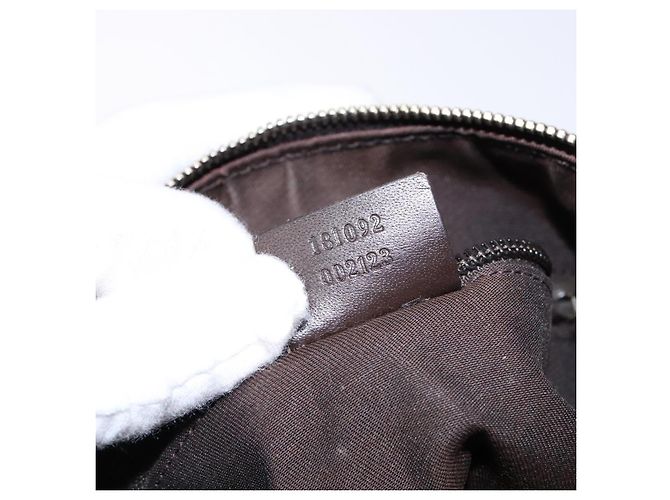 Borsa a Spalla GG Canvas Gucci Beige Oro 181092 Auth 134763 - vista 12
