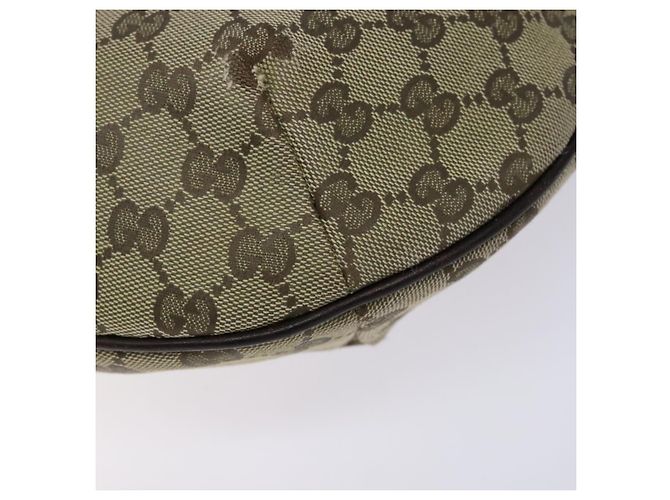 Borsa a Spalla GG Canvas Gucci Beige Oro 181092 Auth 134763 - vista 17