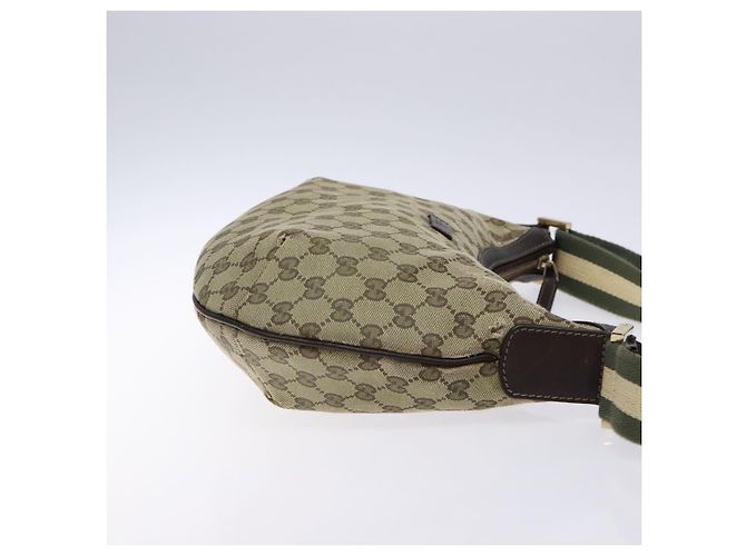 Borsa a Spalla GG Canvas Gucci Beige Oro 181092 Auth 134763 - vista 3