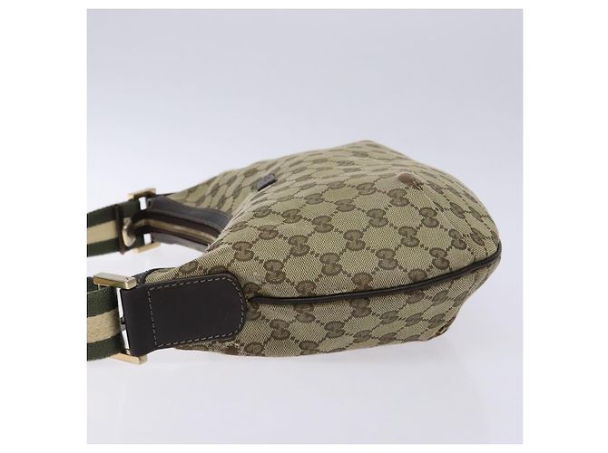 Borsa a Spalla GG Canvas Gucci Beige Oro 181092 Auth 134763 - vista 4