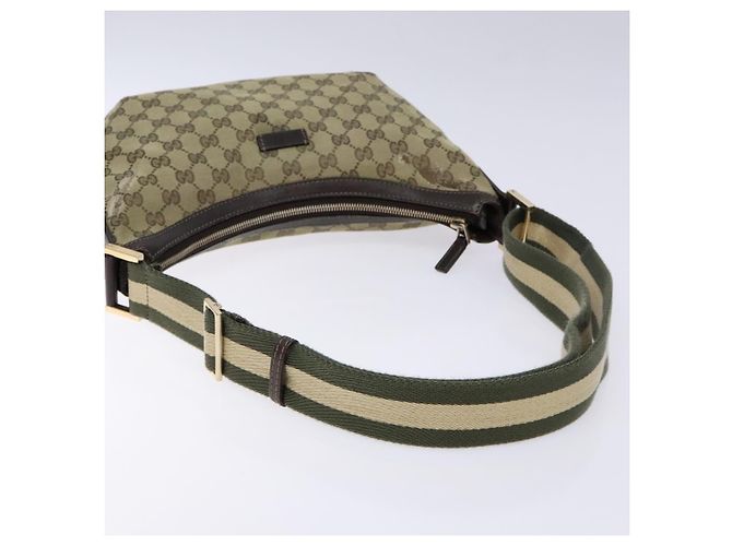 Borsa a Spalla GG Canvas Gucci Beige Oro 181092 Auth 134763 - vista 7
