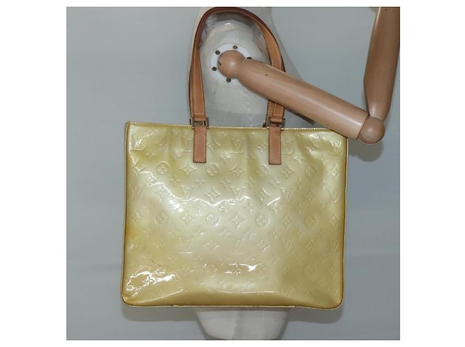LOUIS VUITTON Monogram Vernis Columbus Tote Bag Beige M91023 LV Auth ep10083 - Ansicht 23