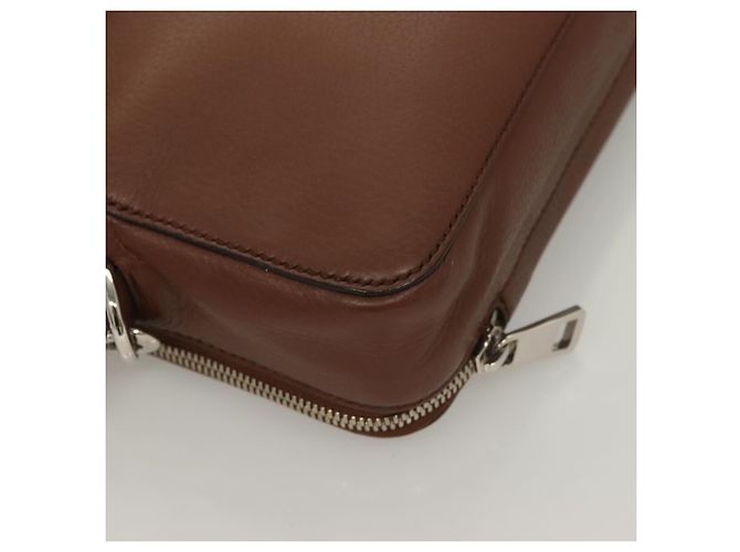 GUCCI Clutch in pelle marrone argento 337083 Auth sw1217 - vista 7