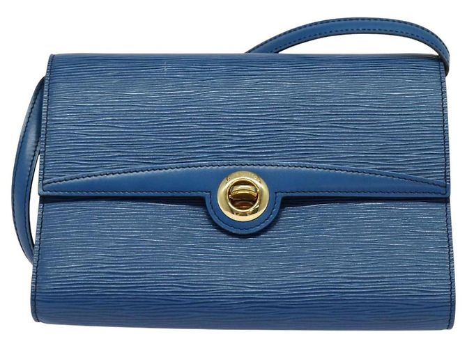 LOUIS VUITTON Epi Pochette Arche Borsa a Spalla Blu M52575 LV Auth 135621 - vista 13