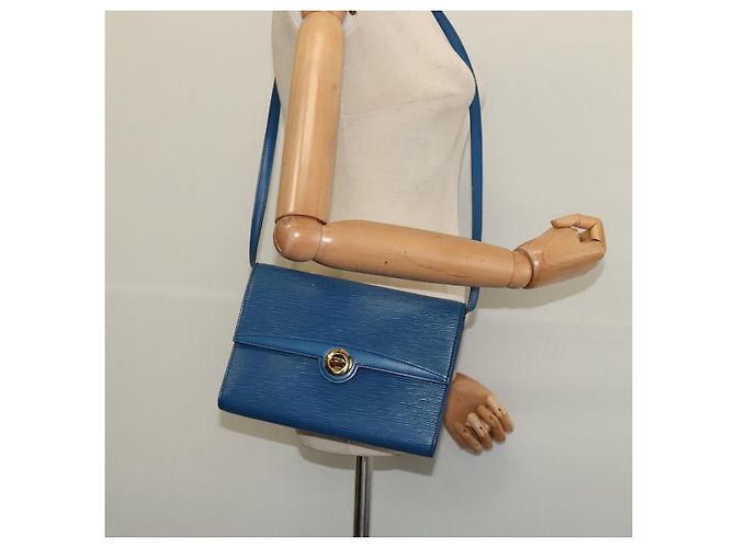 LOUIS VUITTON Epi Pochette Arche Borsa a Spalla Blu M52575 LV Auth 135621 - vista 22