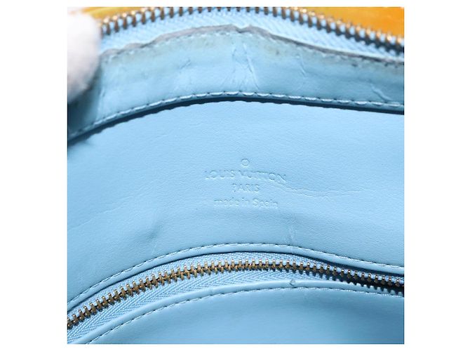 LOUIS VUITTON Borsa a Mano Monogram Vernis Houston Blu Baby M91005 LV Auth 135883 Blu chiaro - vista 21