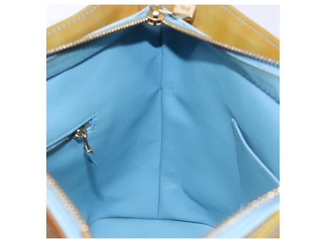 LOUIS VUITTON Borsa a Mano Monogram Vernis Houston Blu Baby M91005 LV Auth 135883 Blu chiaro - vista 22