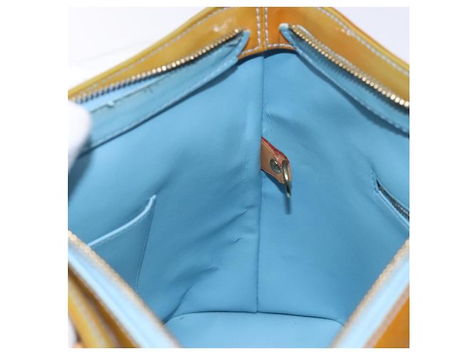 LOUIS VUITTON Borsa a Mano Monogram Vernis Houston Blu Baby M91005 LV Auth 135883 Blu chiaro - vista 23