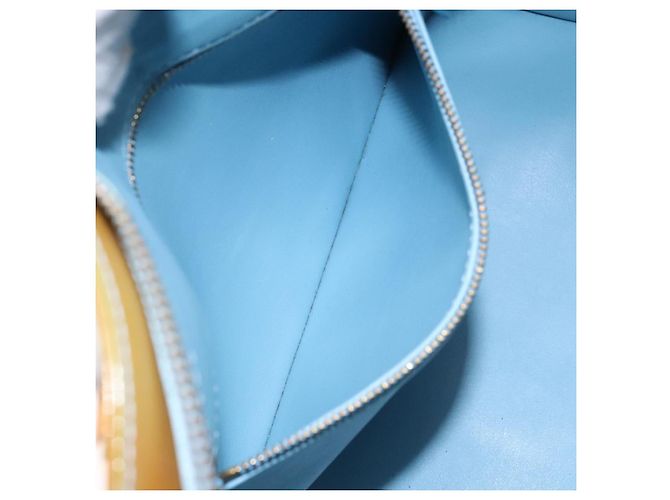 LOUIS VUITTON Borsa a Mano Monogram Vernis Houston Blu Baby M91005 LV Auth 135883 Blu chiaro - vista 24